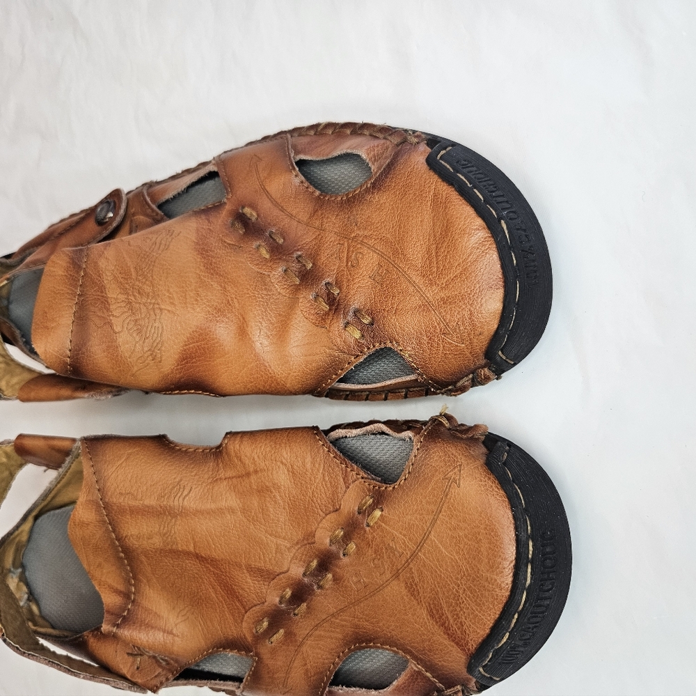 Men’s HSY Fashion Closed Toe Sandals Handcrafted with Rubber outer soles Size 12 - Picture 3 of 9